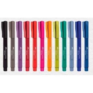 CANETA FINE PEN 12 CORES FABER-CASTELL