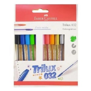 CANETA TRILUX COLORS 032 C/ 10 CORES FABER-CASTELL