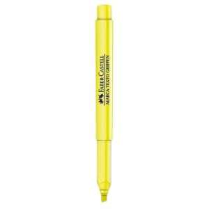 CANETA MARCA TEXTO GRIFPEN AMARELO PASTEL FABER-CASTELL