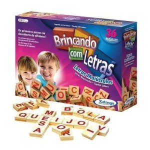 BRINQUEDO PEDAGODICO MADEIRA BRINCANDO COM AS LETRAS 36 XALINGO