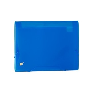 PASTA SANFONADA A4 C/ 12 DIVISÕES TRANSPARENTE AZUL YES