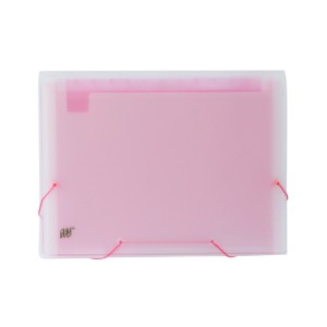 PASTA SANFONADA A4 C/ 12 DIVISÕES COLOR NEON VERMELHO YES