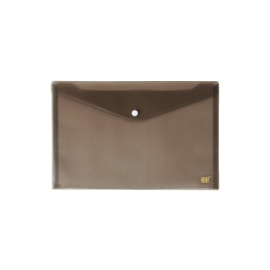 PASTA COM BOTÃO HORIZONTAL OFÍCIO TRANSPARENTE FUMÊ YES