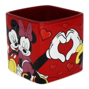 CANECA CUBO 300ML MICKEY E MINNIE ZONA CRIATIVA