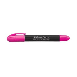 CANETA MARCA TEXTO GEL SUPER SOFT ROSA FABER-CASTELL