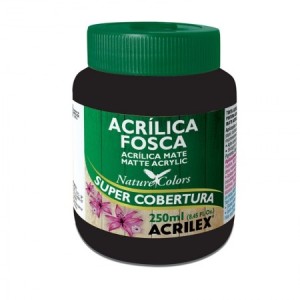 TINTA ACRÍLICA FOSCA 250ML PRETO 520 ACRILEX