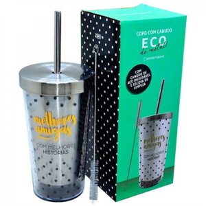 COPO CANUDO ECO 450ML MELHORES AMIGAS ZONA CRIATIVA