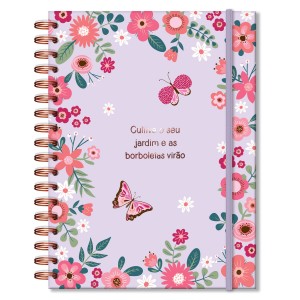 CADERNO COLEGIAL 1 MATÉRIA BORBOLETAS FINA IDEIA