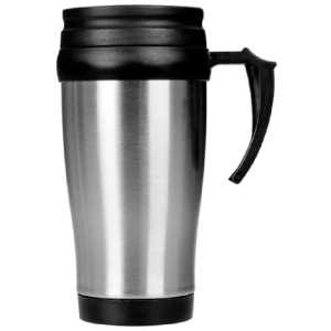 CANECA COM TAMPA EM INOX 400ML