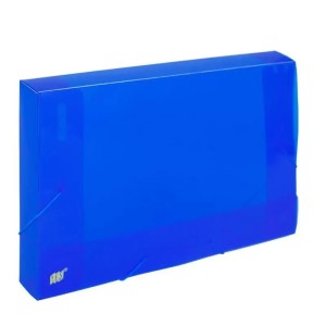 PASTA ELÁSTICO 40MM TRANSPARENTE OFÍCIO AZUL YES