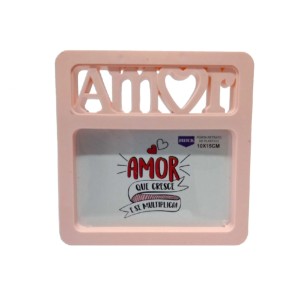 PORTA RETRATO AMOR 10X15CM SORTIDO PLÁSTICO