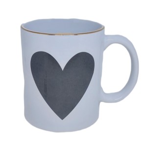 CANECA PORCELANA CORAÇÃO GRANDE 350ML