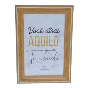 PORTA RETRATO VOCÊ ATRAI 10X15CM PLÁSTICO