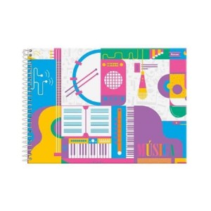 CADERNO DE MÚSICA ESPIRAL CD PEQ 96FLS FORONI