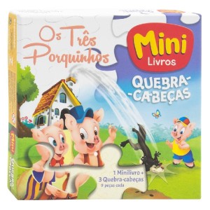 MINI QUEBRA CABECA OS TRÊS PORQUINHOS TODOLIVRO