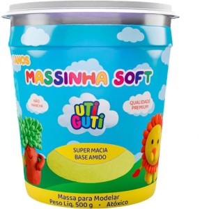 MASSINHA DE MODELAR SOFT 500G AMARELO UTI GUTI