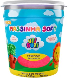 MASSINHA DE MODELAR SOFT 500G ROSA UTI GUTI