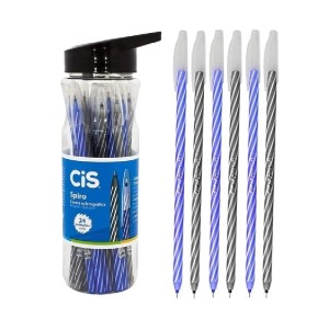 KIT COM 24 CANETA ESFEROGRÁFICA SPIRO 0.7 PT/AZ CIS
