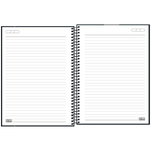 CADERNO ESPIRAL CAPA PLAST UNIV 10M NEON PRETO 160F TILIBRA
