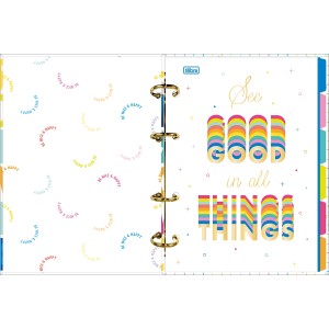 CADERNO ARGOLADO CARTONADO COLEGIAL BE NICE 160 FLS TILIBRA