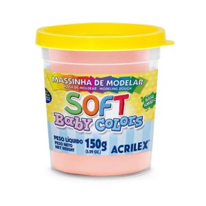 MASSINHA DE MODELAR SOFT PASTEL SALMÃO BEBE 150G ACRILEX