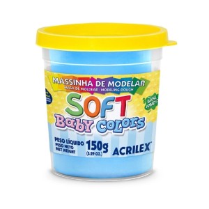 MASSINHA DE MODELAR SOFT PASTEL AZUL BEBE 150G ACRILEX