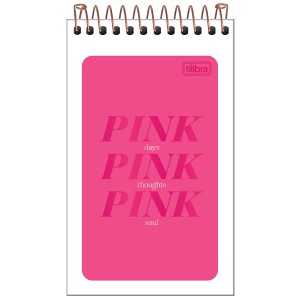 CADERNETA ESPIRAL CAPA FLEXIVEL AA LOVE PINK 60 FLS TILIBRA