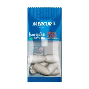 BORRACHA PONTEIRA BRANCA 6 UNID MERCUR