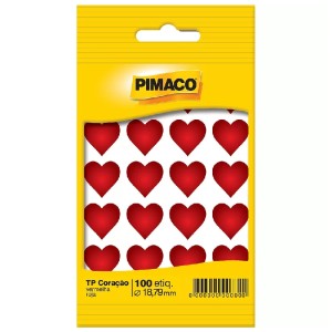 ETIQUETA P/IDENTIFICAÇÃO TP CORAÇÃO PIMACO