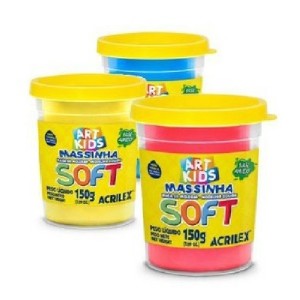MASSINHA SOFT 150G CORES SORTIDAS 1 UNID ACRILEX