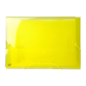 PASTA ELÁSTICO 40MM TRANSPARENTE OFÍCIO AMARELO YES