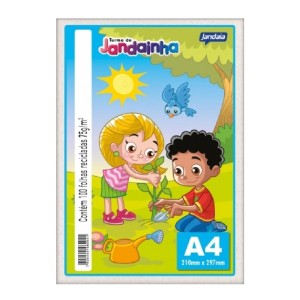 SULFITE RECICLÁVEL A4 100 FOLHAS JANDAIA