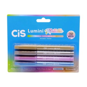 MARCA TEXTO LUMINI METALLIC 4 CORES CIS
