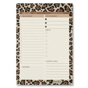 BLOCO TAREFAS DO DIA ONCINHA FINA IDEIA