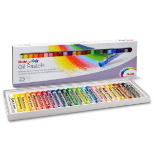 GIZ PASTEL OLEOSO PARA DESENHAR COM 25 CORES PENTEL