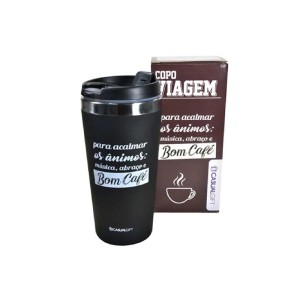COPO VIAGEM 450ML BOM CAFÉ INOX