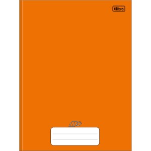 CADERNO BROCHURA CAPA DURA 1/4 LARANJA 96 FLS D+ TILIBRA