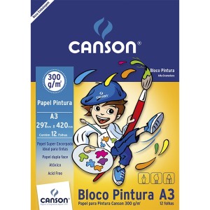 BLOCO PINTURA BR A3 300G 12FLS CANSON