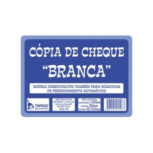 COPIA DE CHEQUE BRANCA 100FLS TAMOIO