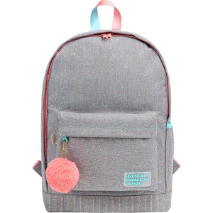 MOCHILA DE COSTAS ACADÉMIE DOTS CINZA TILIBRA
