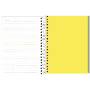 CADERNETA ESPIRAL CP 1/8 S/PAUTA NEON KORI 80 FLS TILIBRA