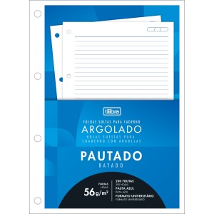 BLOCO FICHÁRIO PAUTADO FLS SOLTAS ACADÉMIE 200 FLS TILIBRA