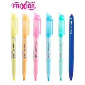 KIT CANETA MARCADOR TEXTO FRIXION LIGHT PASTEL 5 + 1 CANETA BP-1 PILOT
