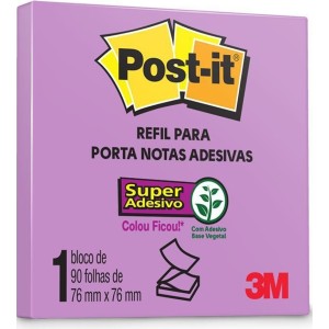 POST-IT NOTAS ADESIVAS LILÁS 90FLS 76MMX76MM 3M