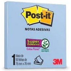 POST-IT NOTAS ADESIVAS AZULCLARO 90FLS 76MMX76MM 3M