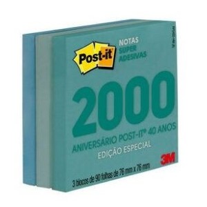 POST-IT NOTAS SUPER ADESIVAS COLEÇÃO ANOS 2000