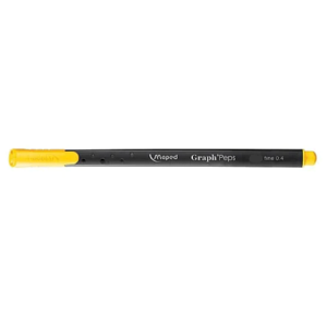 CANETA GRAPH PEPS FINELINER 0.4 AMARELO MAPED