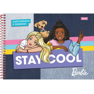 CADERNO CARTOGRAFIA CD 80FLS BARBIE FORONI