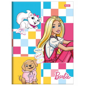 CADERNO BROCHURA CAPA DURA 1/4 BARBIE FORONI