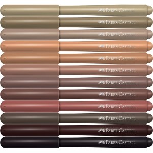 CANETINHA VAI E VEM 12 CORES TONS DE PELE FABER-CASTELL